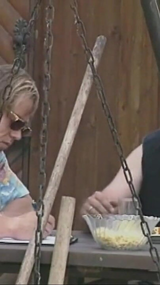 Hairy BBW MILF Outdoor Fucked by Younger Guy