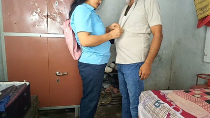 College Girl Fucks Her Boyfriend Secretly in Her House for the First Time, Tight Pussy Hurts a Lot