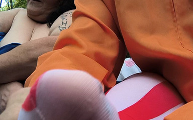 Naughty Actress Outdoor Scene Escapee Trying to Get in the Pussy