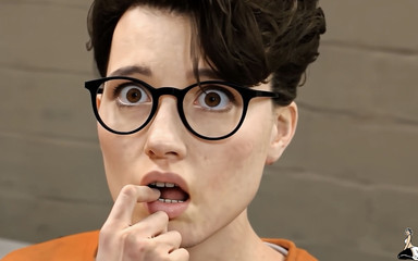 Nerdy Nonbinary Girl Takes Thick BBC in Prison