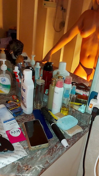 In the bathroom of our house