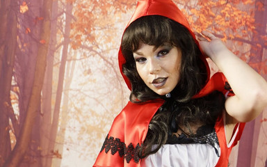 407 Rebeka Black as Hot Red Riding Hood for Adult Movie