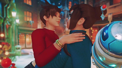 Mei and Tracer Cute Kissing