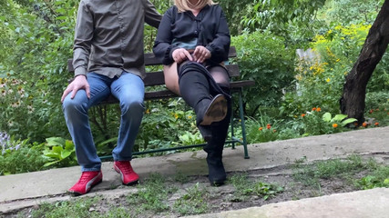 Pervert Son-in-law Watches Mother-in-law Masturbate in A Park