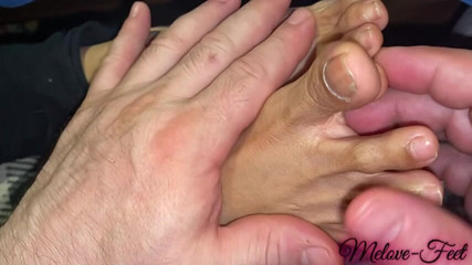 Those Sexy Little Feet with Long Toes Are Getting Massaged Again