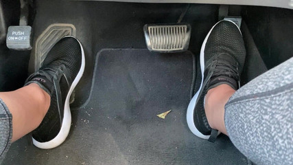 Pedal Pumping in Tennis Shoes by Ivys Feet