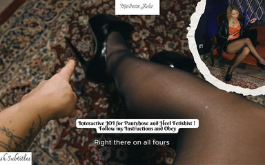Interactive JOI for Pantyhose and Heel Fetishist! Follow My Instructions and Obey - Mistress Julia