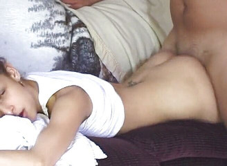 Brunette teen hard fucking with her boy