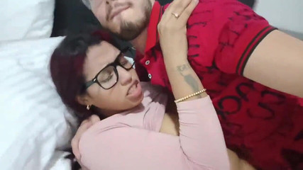 18 year old brunette big saggy tits from New York United States fucking her stepbrother's big dick part 76