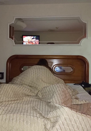 I went into my stepsister's boyfriend's room because she stayed working