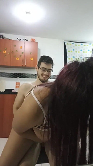 18 year old brunette big saggy tits from New York United States fucking her stepbrother's big dick part 9