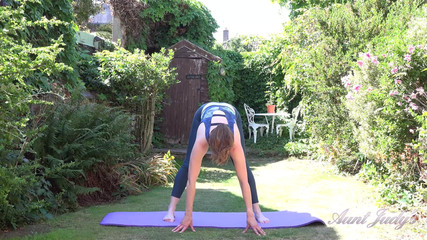 Auntjudys - 47yo Amateur MILF Alison's Outdoor Yoga Workout
