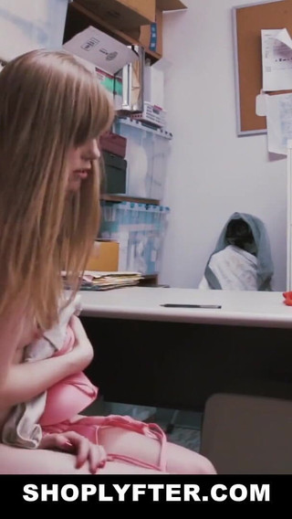 Interracial security officer disciplines teen shoplifter Dolly Leigh