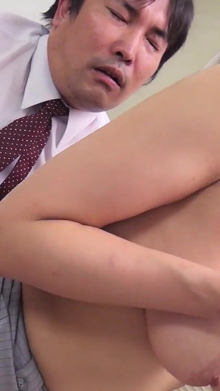 Japanese Teacher Gets Her Bush Pumped Hard by the Fat Principal