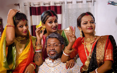 The Lusty Old Man Went Out to Celebrate His Wedding Night with His Three New Wives and Did a Scandal