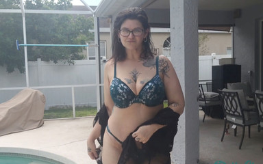 Brunette PAWG MILF Strip Tease and Nude Model Walk