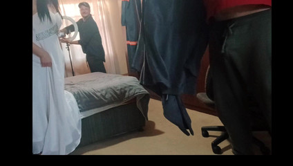 My Stephdad and His Friend Wanted to Fuck Me Both at the Same Time While One Is Jerking off Over My Cum Dripping Tight Pussy