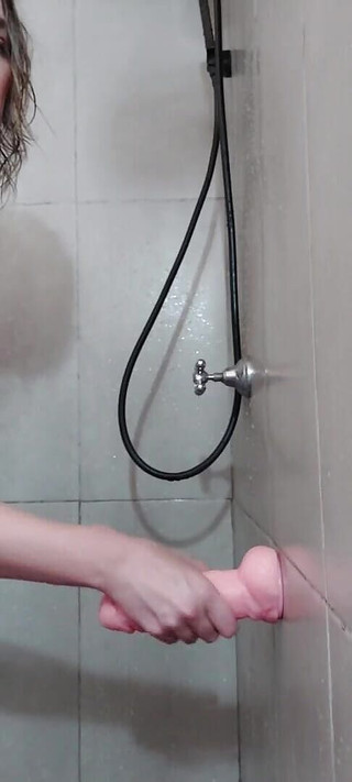 Fucking a Dildo I Get the Urge Myself in the Bathroom