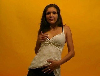 Brunette slut fingers her tight pussy