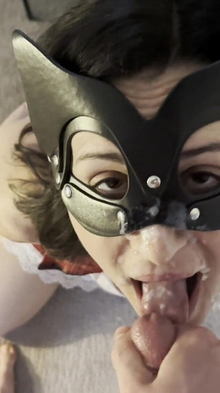 Cute Student Sucks to Get a Huge Facial