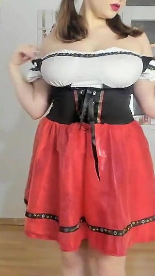 Oktoberfest Wet Boobs - Bottle Cleavage Tease