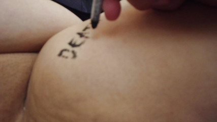 My Master Plays with a Double Head Dildo in My Wet Pussy