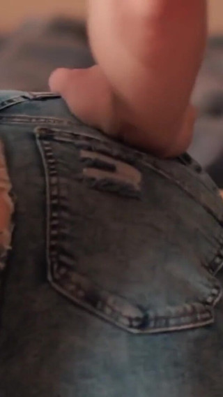 Fucking Perfect Ass Ripped Pants and Riding Big Cock