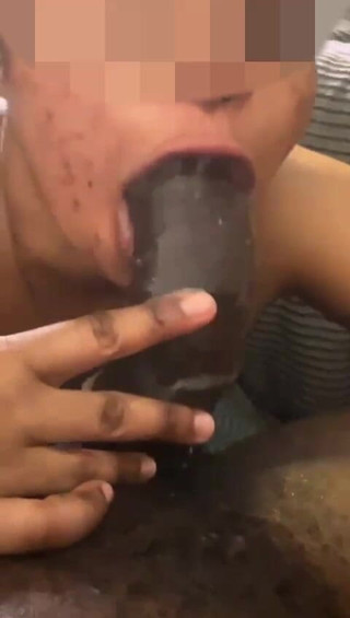 Ebony Babe Cum on Boobs by Huge BBC