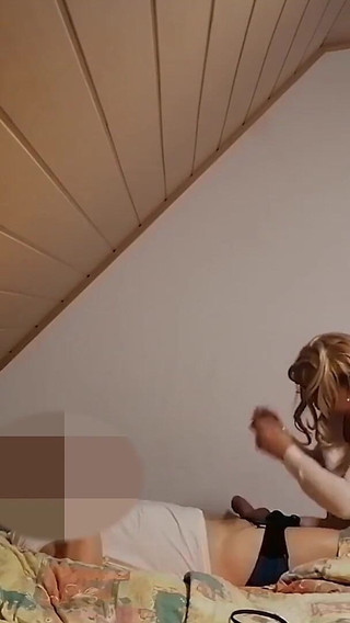 Chubby Blonde Wanted to Ride My Cock Again in the Morning, Without Taking off Her Shoes, She Sat on Me