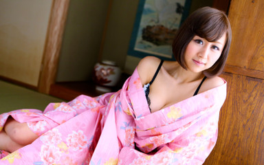 Classic japanese milf dressed with kimono make titjob and fuck