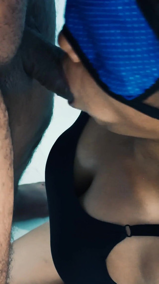 Girlfriend Take Hard Slapping Bondege Blowjob with Facial