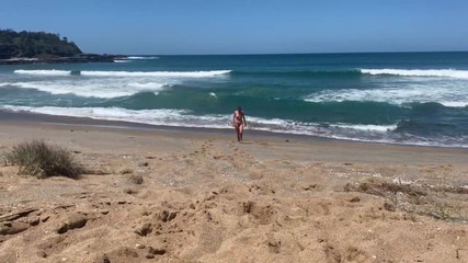 MILF Wife Goes Full Nude on a Beach
