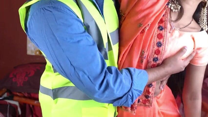 Desi Bhabhi Sex with Home Worker