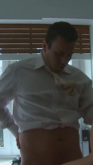 Sexy secretary seduces boss and fucks on office table