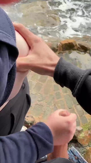 Dominant Milking on Secluded Beach Section - Horny Stranger Catches Me Jerking off by the Sea