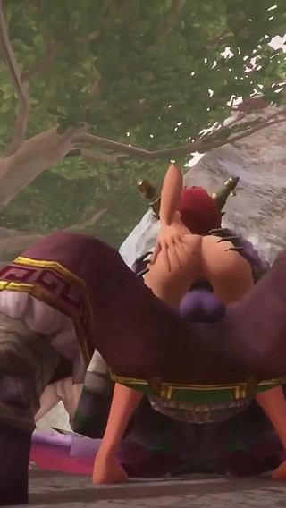 Hot Redhead Elf Rides Illidan Stormrage - Warcraft Parody